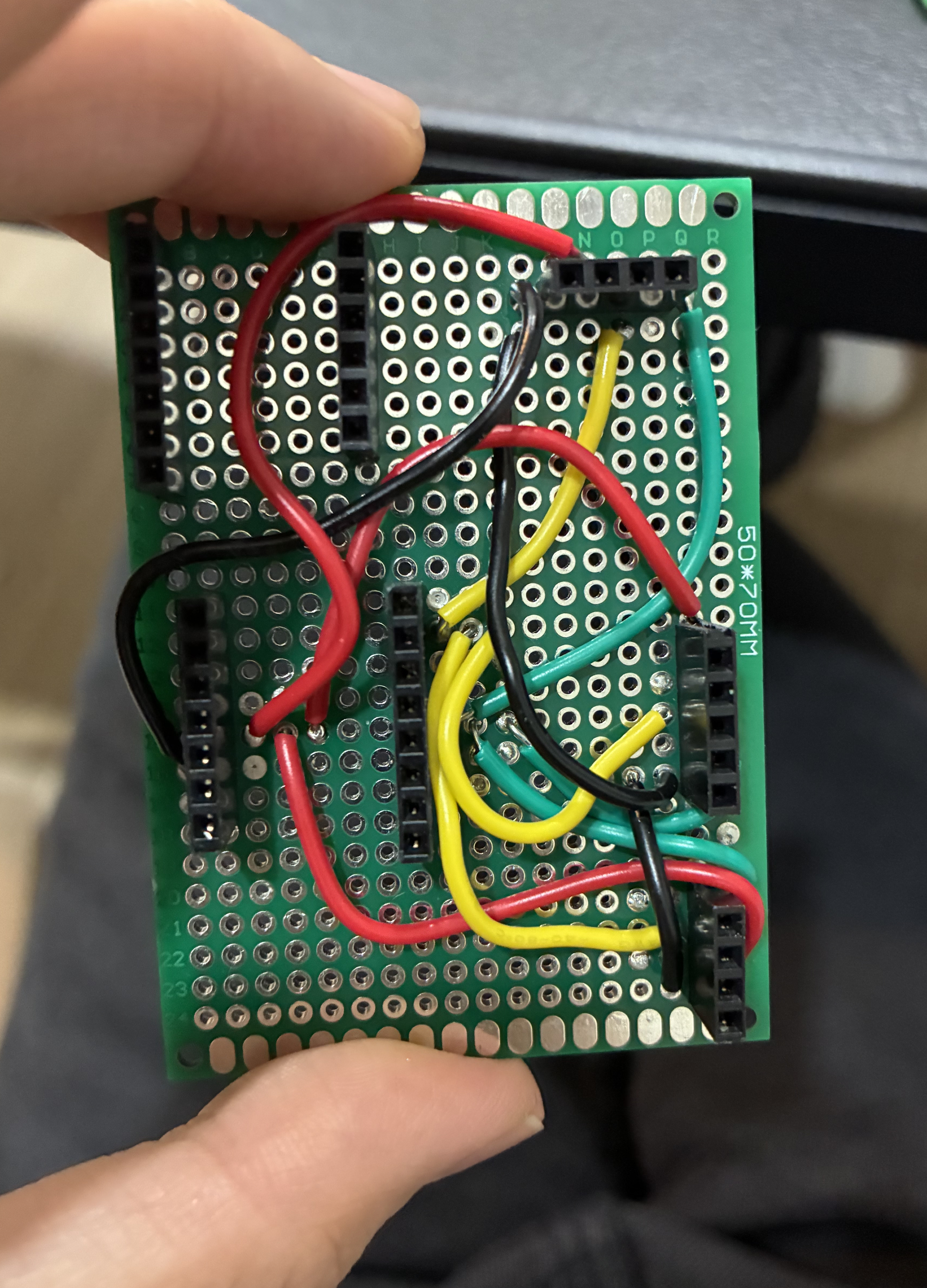 PCB with headers attached